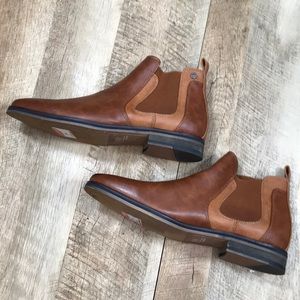 New Mens Robert Wayne Vegan Leather Chelsea Boots